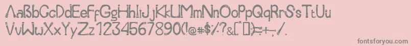SerunaitypeRegular-Schriftart – Graue Schriften auf rosa Hintergrund