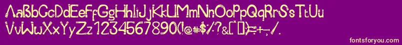 SerunaitypeRegular Font – Yellow Fonts on Purple Background