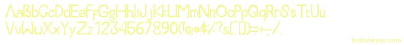 フォントSerunaitypeRegular – 黄色のフォント