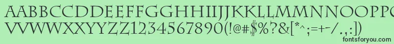 ChattsworthRegular Font – Black Fonts on Green Background