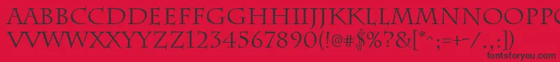 ChattsworthRegular-Schriftart – Schwarze Schriften auf rotem Hintergrund