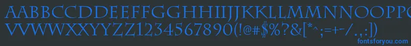 ChattsworthRegular Font – Blue Fonts on Black Background