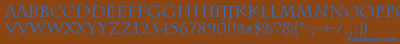 ChattsworthRegular Font – Blue Fonts on Brown Background
