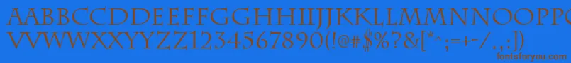 ChattsworthRegular Font – Brown Fonts on Blue Background