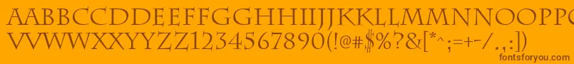 ChattsworthRegular Font – Brown Fonts on Orange Background