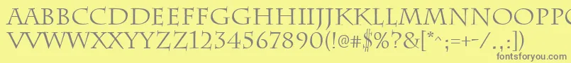 ChattsworthRegular Font – Gray Fonts on Yellow Background