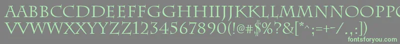 ChattsworthRegular Font – Green Fonts on Gray Background
