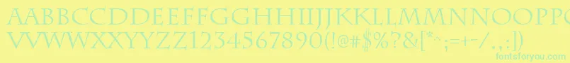 ChattsworthRegular Font – Green Fonts on Yellow Background