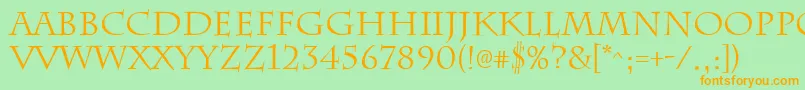 ChattsworthRegular Font – Orange Fonts on Green Background