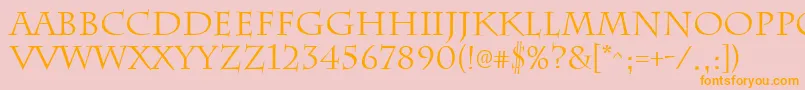 ChattsworthRegular Font – Orange Fonts on Pink Background