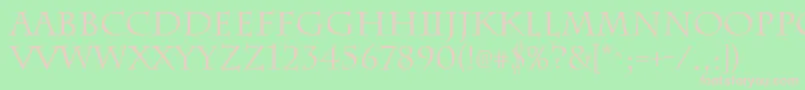 ChattsworthRegular Font – Pink Fonts on Green Background