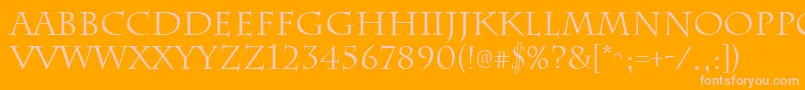 ChattsworthRegular Font – Pink Fonts on Orange Background