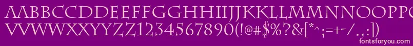 ChattsworthRegular Font – Pink Fonts on Purple Background