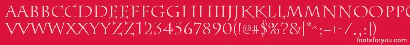 ChattsworthRegular Font – Pink Fonts on Red Background