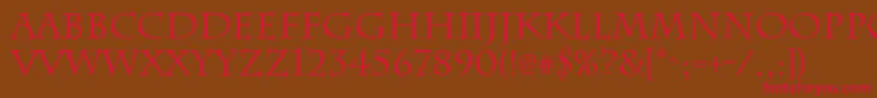 ChattsworthRegular Font – Red Fonts on Brown Background
