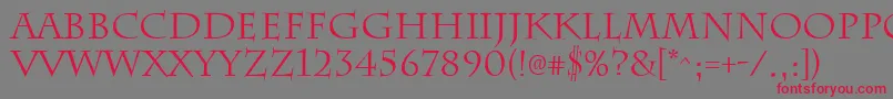 ChattsworthRegular Font – Red Fonts on Gray Background