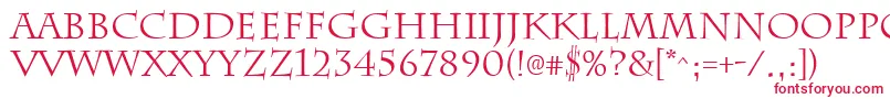 ChattsworthRegular Font – Red Fonts on White Background