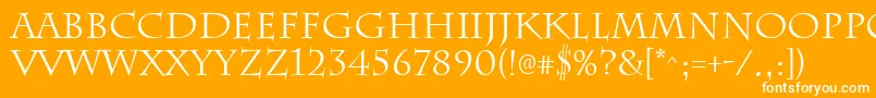 ChattsworthRegular Font – White Fonts on Orange Background