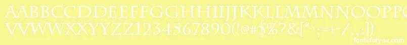 ChattsworthRegular Font – White Fonts on Yellow Background
