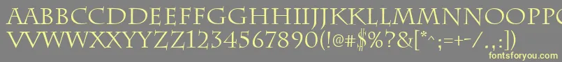 ChattsworthRegular Font – Yellow Fonts on Gray Background
