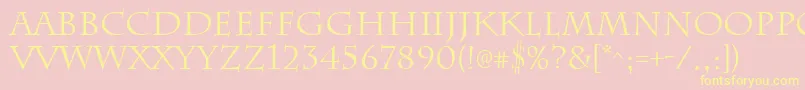 ChattsworthRegular Font – Yellow Fonts on Pink Background