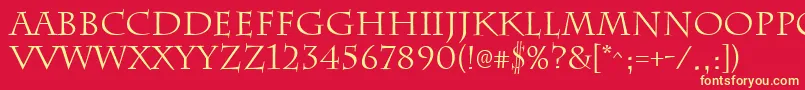 ChattsworthRegular Font – Yellow Fonts on Red Background