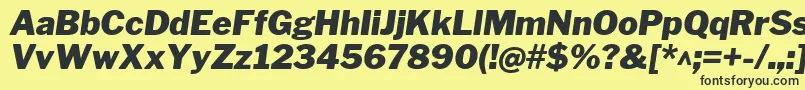 LibrefranklinBlackitalic Font – Black Fonts on Yellow Background