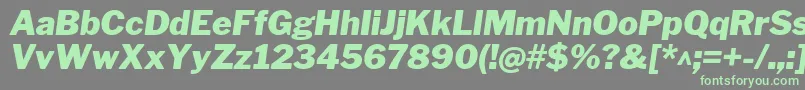 Fonte LibrefranklinBlackitalic – fontes verdes em um fundo cinza