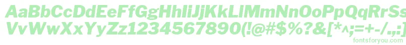 Fonte LibrefranklinBlackitalic – fontes verdes em um fundo branco