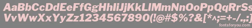 Fonte LibrefranklinBlackitalic – fontes rosa em um fundo cinza