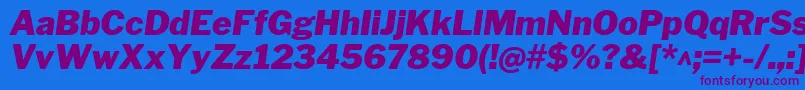 LibrefranklinBlackitalic Font – Purple Fonts on Blue Background