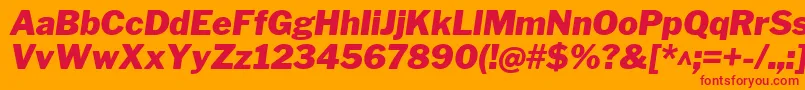 LibrefranklinBlackitalic Font – Red Fonts on Orange Background