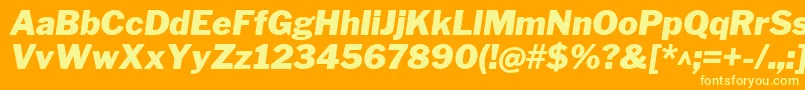 LibrefranklinBlackitalic Font – Yellow Fonts on Orange Background