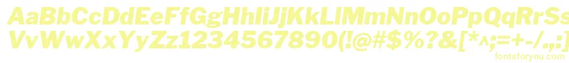 LibrefranklinBlackitalic Font – Yellow Fonts on White Background