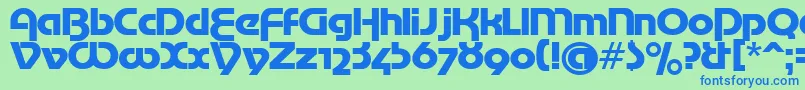 MotterTekturaCyrilic Font – Blue Fonts on Green Background