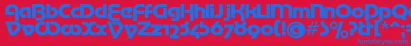 MotterTekturaCyrilic Font – Blue Fonts on Red Background