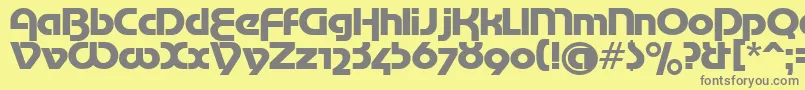 MotterTekturaCyrilic-Schriftart – Graue Schriften auf gelbem Hintergrund