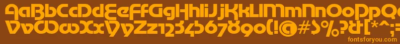 MotterTekturaCyrilic Font – Orange Fonts on Brown Background