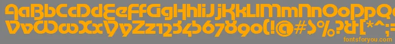 MotterTekturaCyrilic-fontti – oranssit fontit harmaalla taustalla