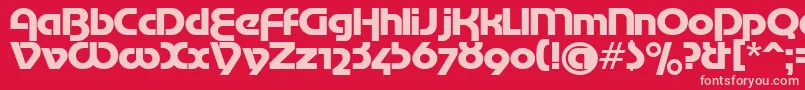 MotterTekturaCyrilic-fontti – vaaleanpunaiset fontit punaisella taustalla