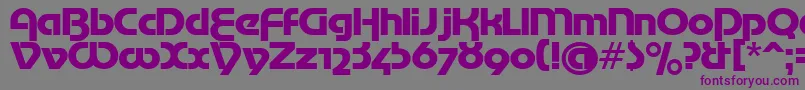 MotterTekturaCyrilic-Schriftart – Violette Schriften auf grauem Hintergrund