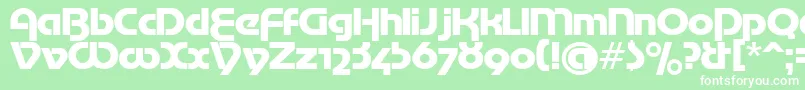 MotterTekturaCyrilic Font – White Fonts on Green Background