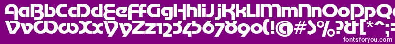 MotterTekturaCyrilic-Schriftart – Weiße Schriften auf violettem Hintergrund