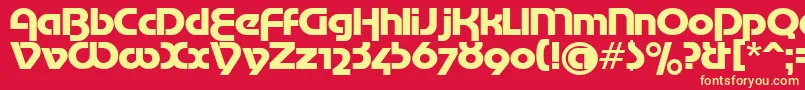 MotterTekturaCyrilic Font – Yellow Fonts on Red Background
