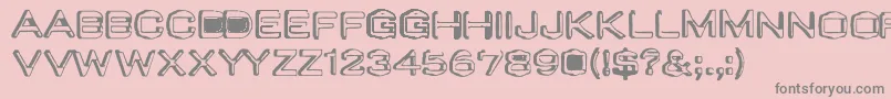 Valuoldcaps-Schriftart – Graue Schriften auf rosa Hintergrund
