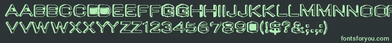 Valuoldcaps Font – Green Fonts on Black Background