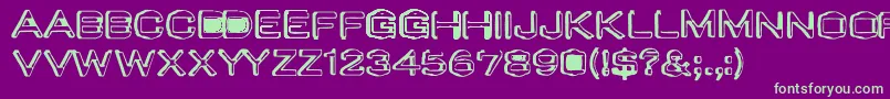 Valuoldcaps Font – Green Fonts on Purple Background