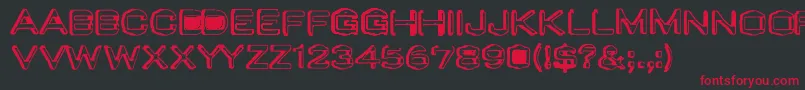 Valuoldcaps Font – Red Fonts on Black Background
