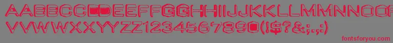 フォントValuoldcaps – 赤い文字の灰色の背景