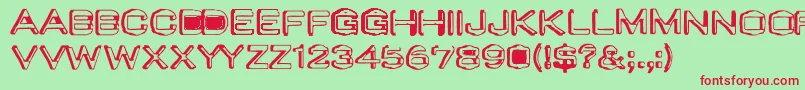 Valuoldcaps Font – Red Fonts on Green Background